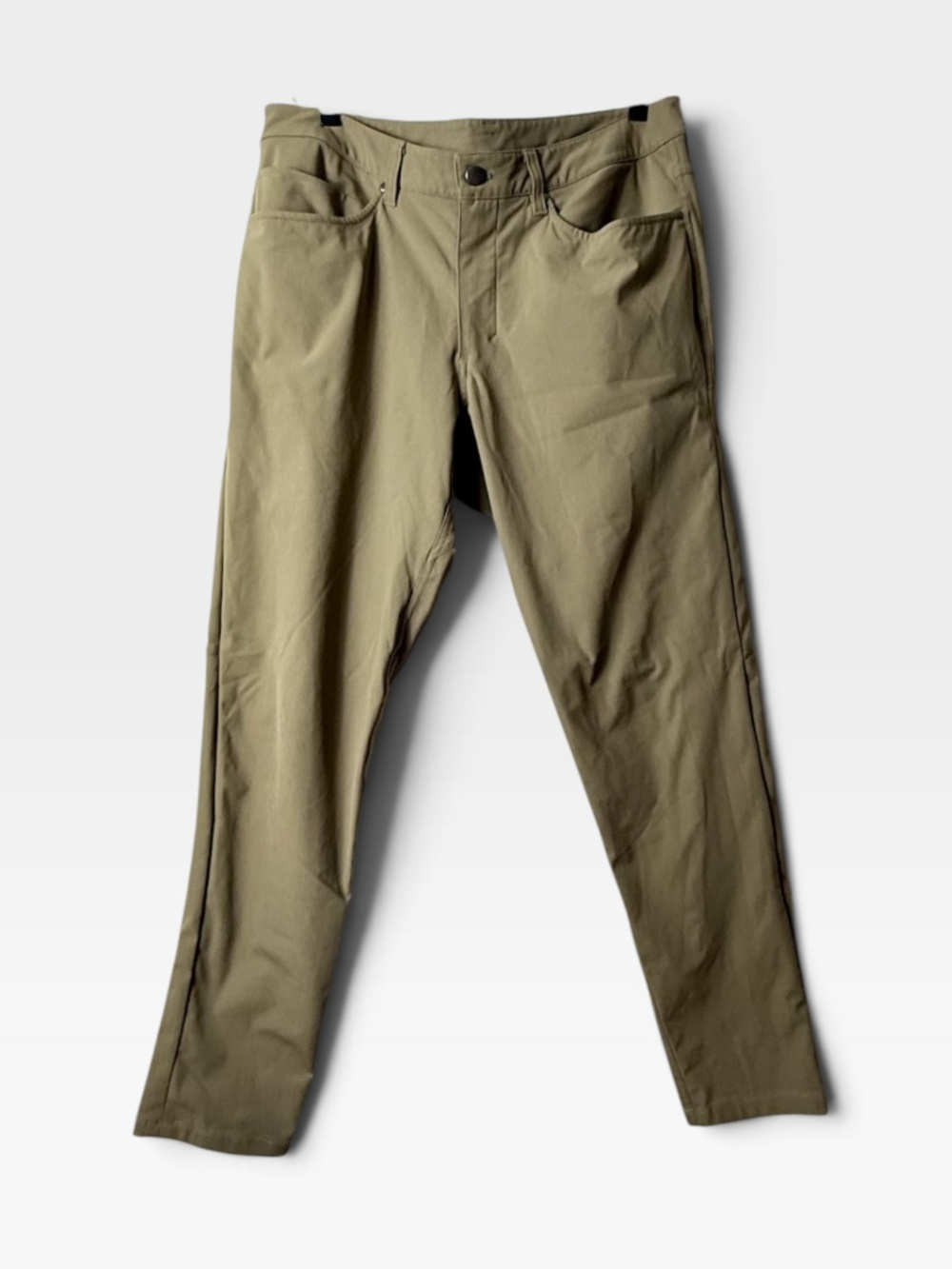 Lululemon Men's Straight Leg Pant Size 32 Tan Performance Wear (X)
